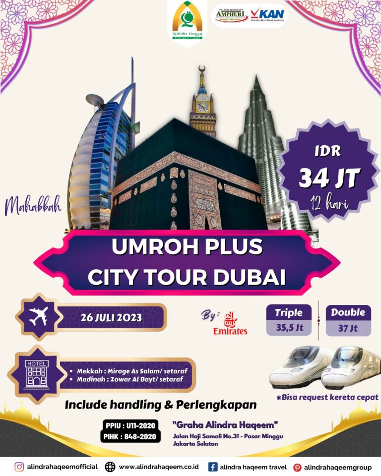 Paket Umroh Plus Dubai September 2023 Murah